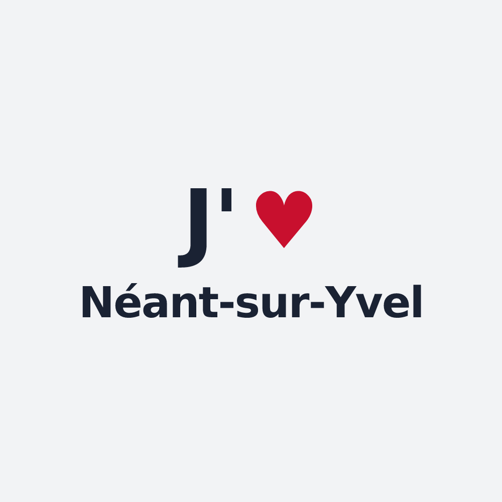 Poster personnalisé Néant-sur-Yvel — design J'aime Néant-sur-Yvel