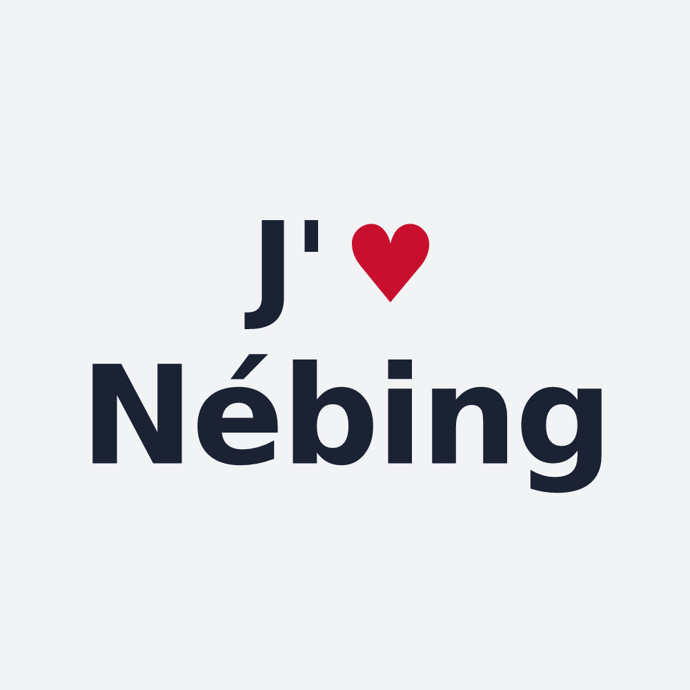 Poster personnalisé Nébing — design J'aime Nébing
