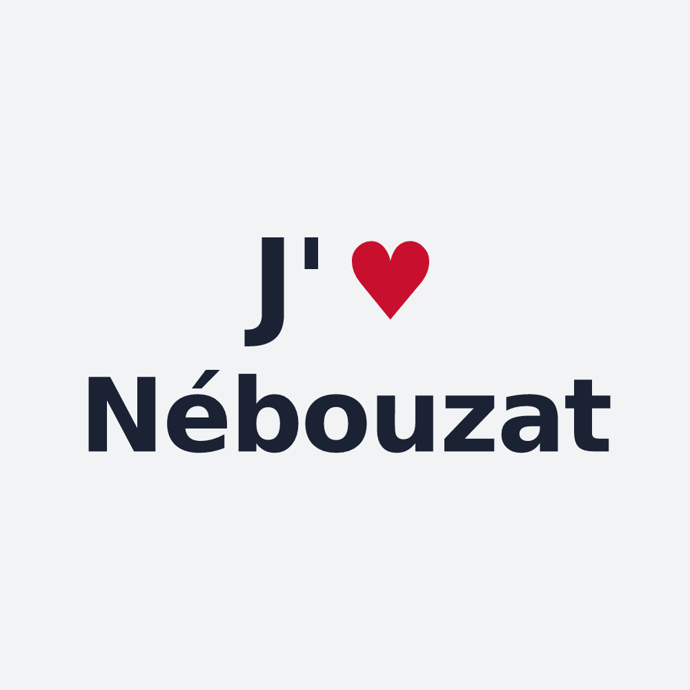 Poster personnalisé Nébouzat — design J'aime Nébouzat