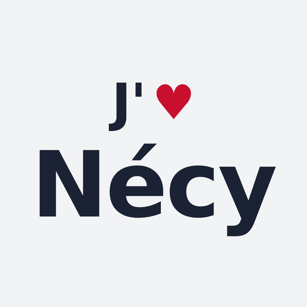 Poster personnalisé Nécy — design J'aime Nécy