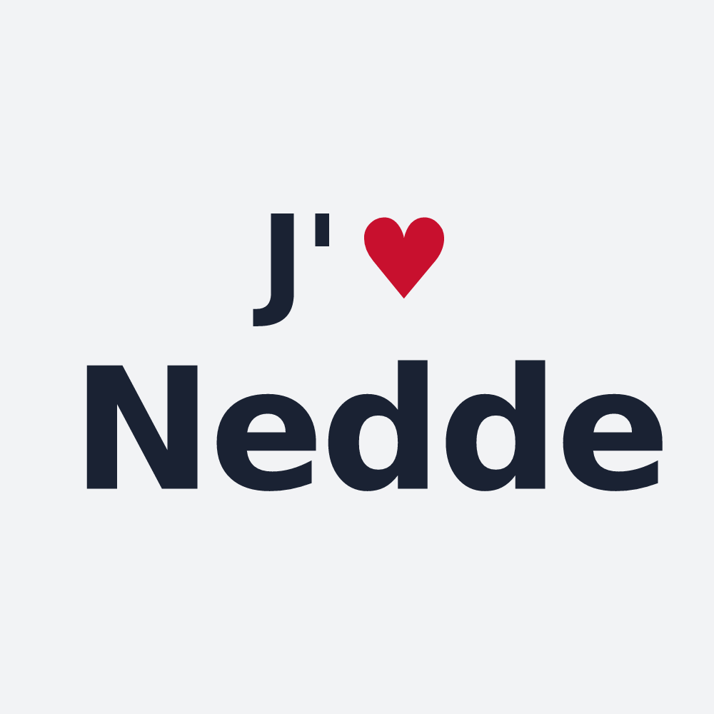 Poster personnalisé Nedde — design J'aime Nedde