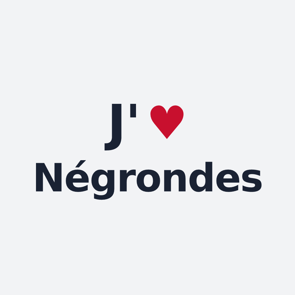 Poster personnalisé Négrondes — design J'aime Négrondes