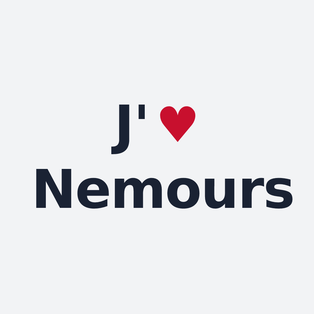 Poster personnalisé Nemours — design J'aime Nemours