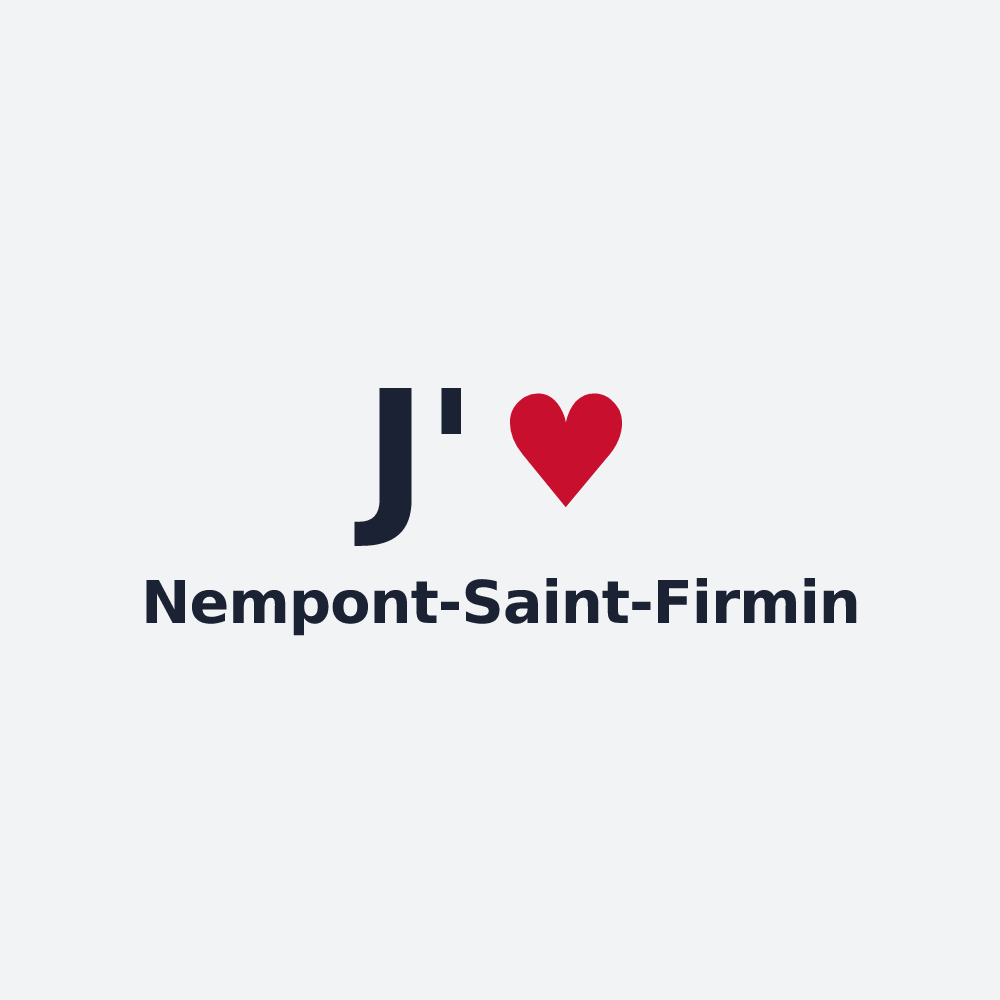 Poster personnalisé Nempont-Saint-Firmin — design J'aime Nempont-Saint-Firmin