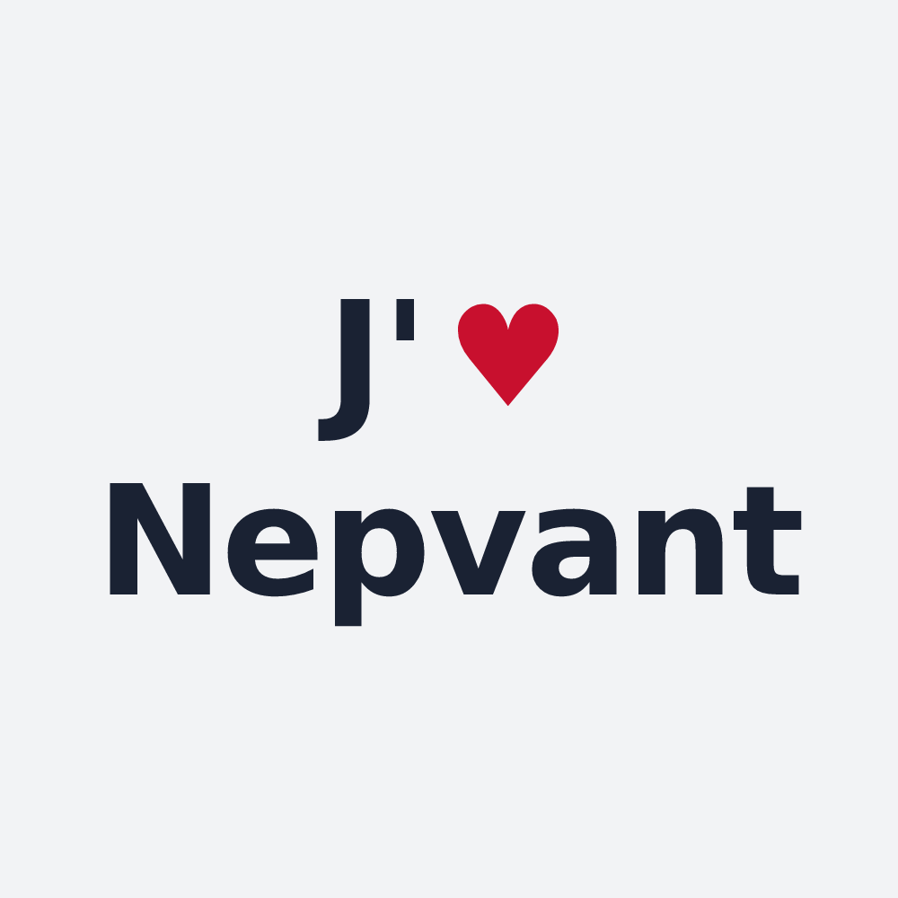 Poster personnalisé Nepvant — design J'aime Nepvant