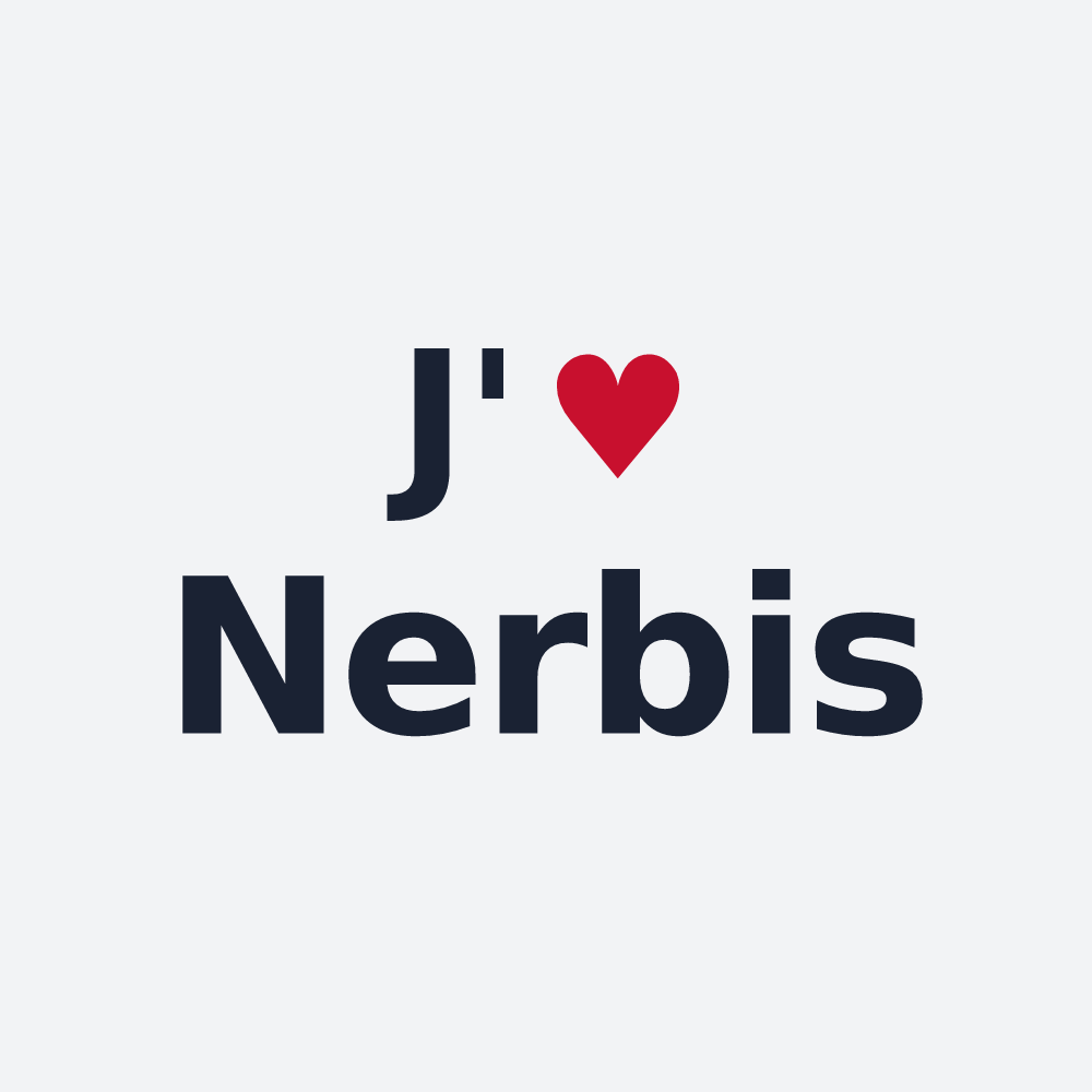 Poster personnalisé Nerbis — design J'aime Nerbis