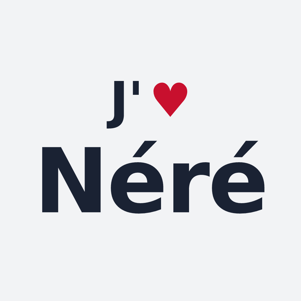 Poster personnalisé Néré — design « J'aime Néré » imprimé sur le poster