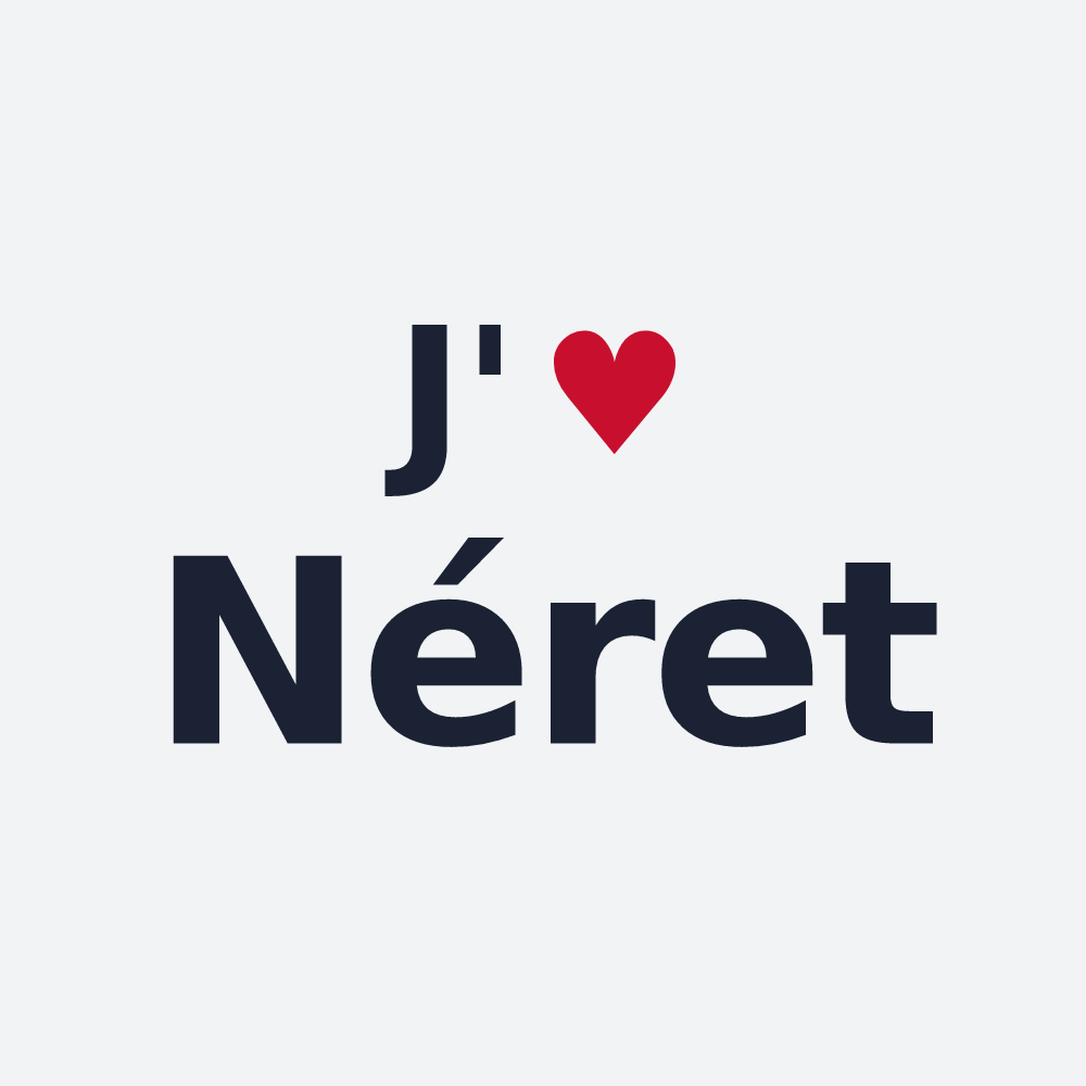 Poster personnalisé Néret — design « J'aime Néret » imprimé sur le poster