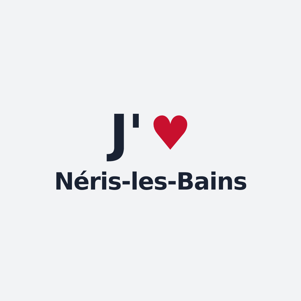 Poster personnalisé Néris-les-Bains — design « J'aime Néris-les-Bains » imprimé sur le poster