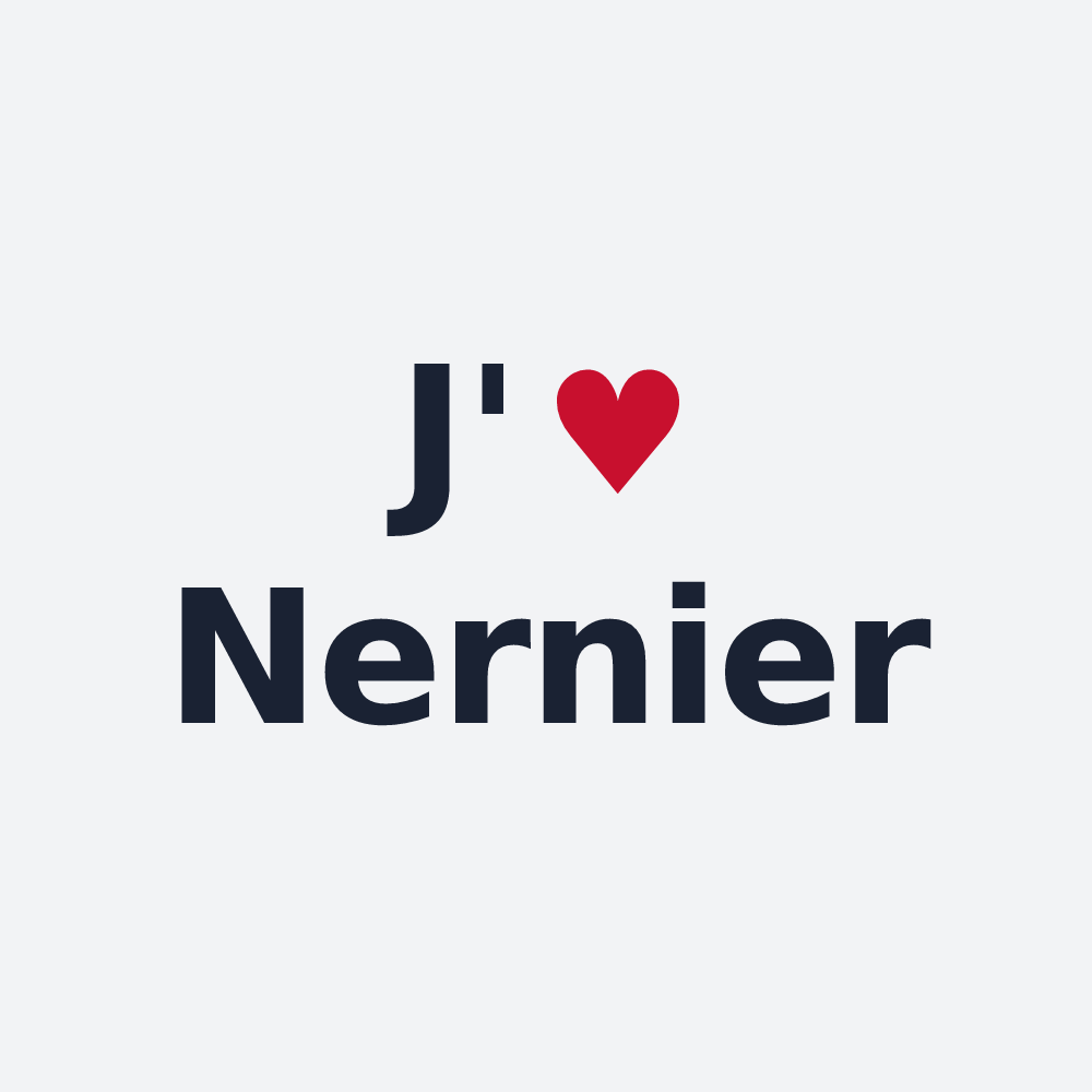 Poster personnalisé Nernier — design J'aime Nernier