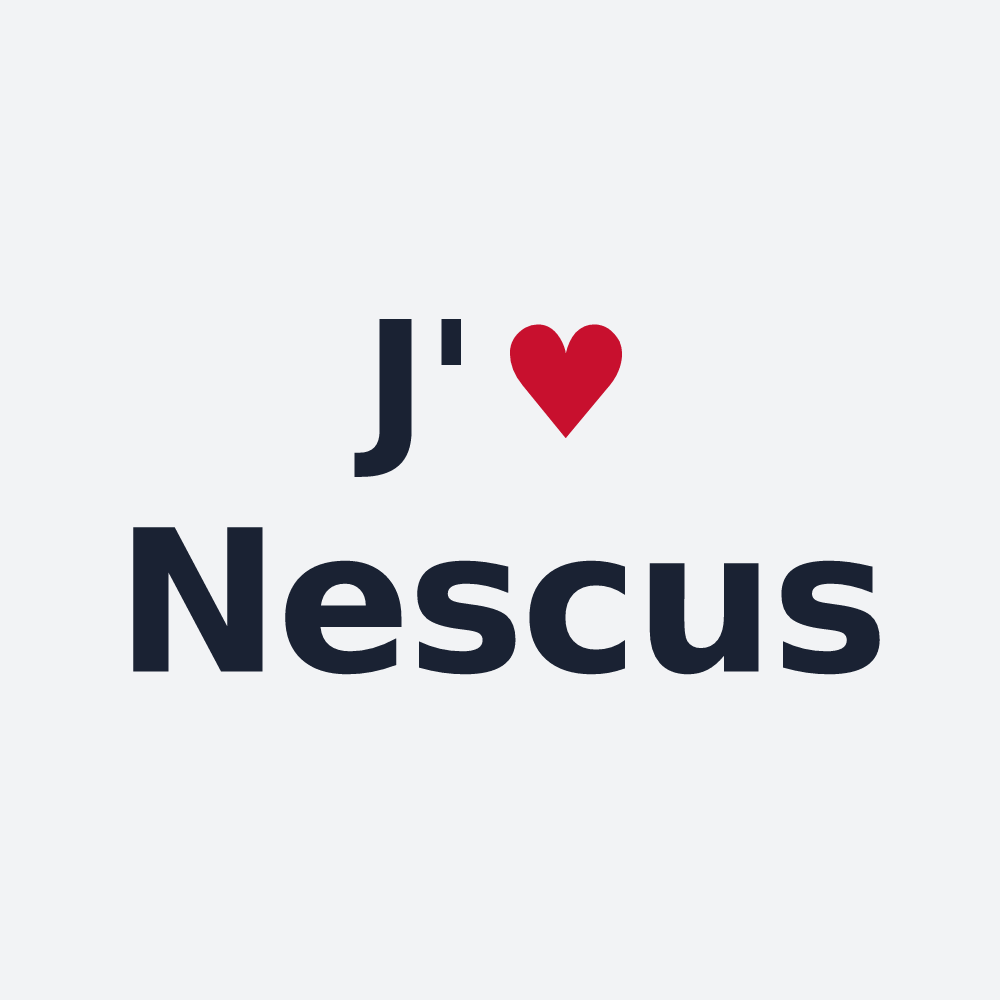 Poster personnalisé Nescus — design J'aime Nescus