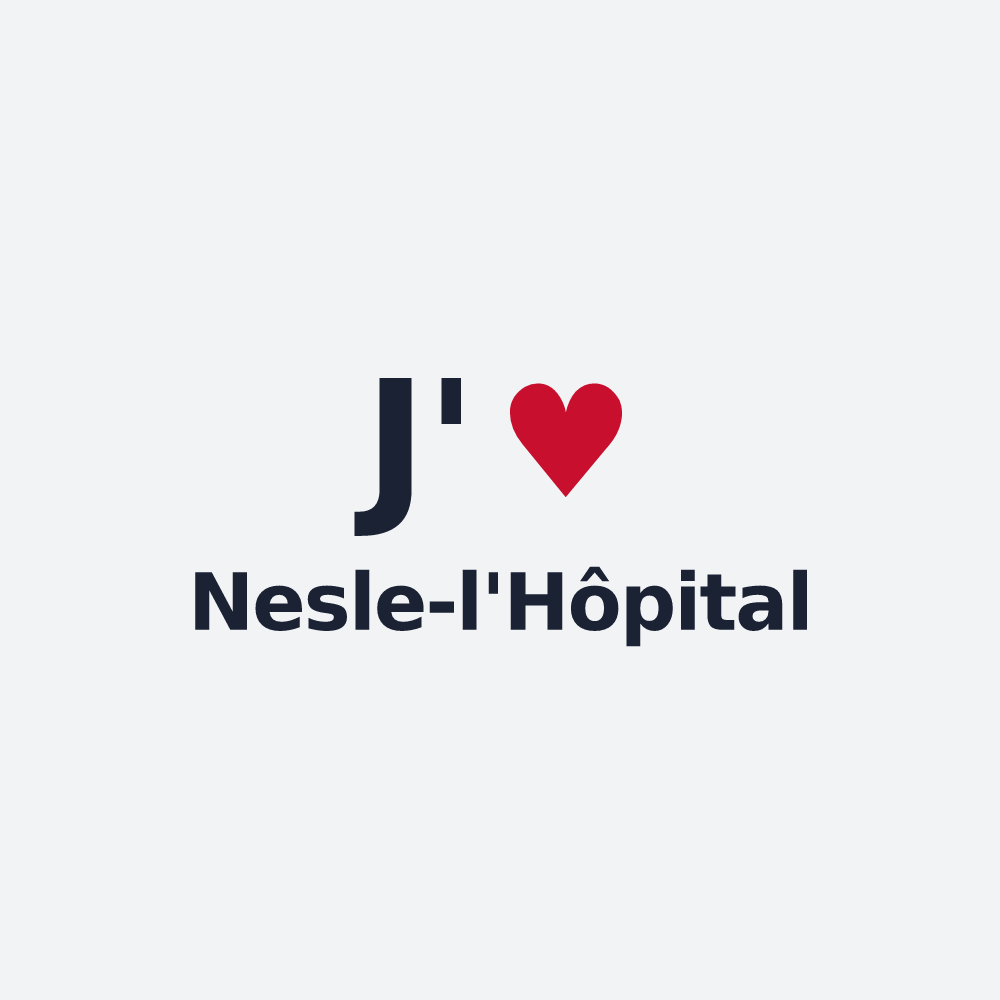 Poster personnalisé Nesle-l'Hôpital — design J'aime Nesle-l'Hôpital