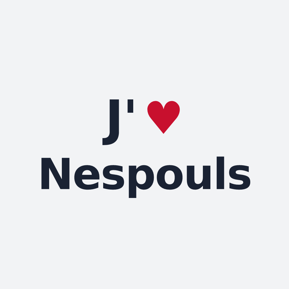 Poster personnalisé Nespouls — design « J'aime Nespouls » imprimé sur le poster