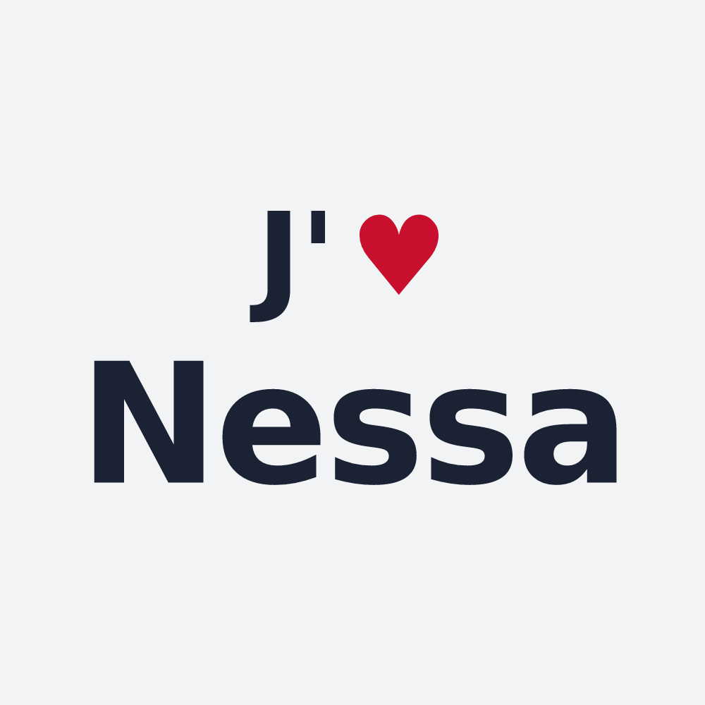 Poster personnalisé Nessa — design J'aime Nessa