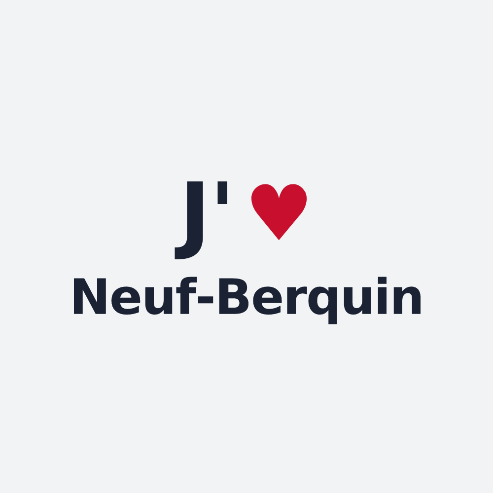 Poster personnalisé Neuf-Berquin — design J'aime Neuf-Berquin