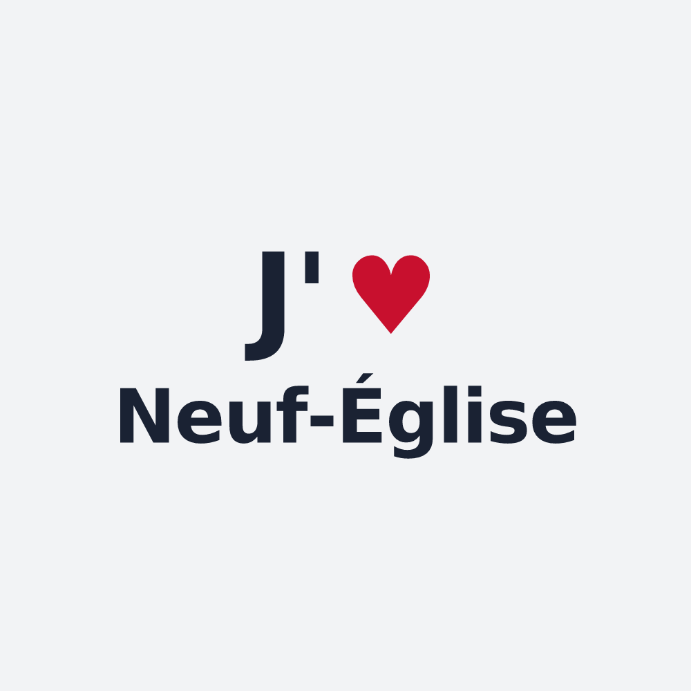 Poster personnalisé Neuf-Église — design J'aime Neuf-Église