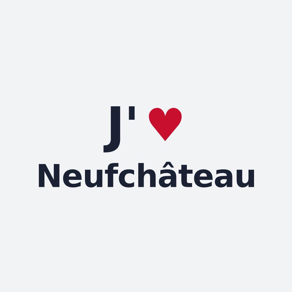 Poster personnalisé Neufchâteau — design J'aime Neufchâteau