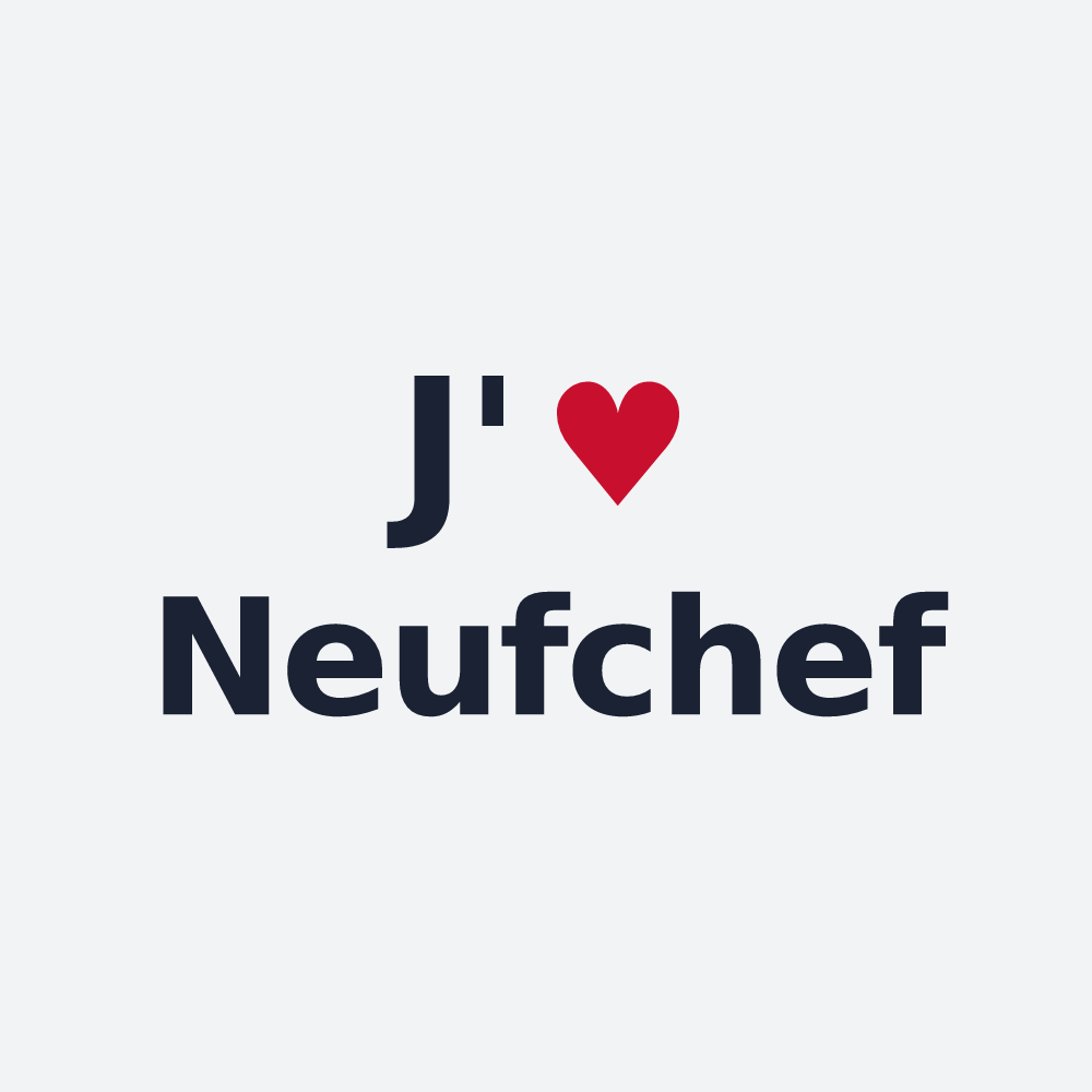 Poster personnalisé Neufchef — design J'aime Neufchef