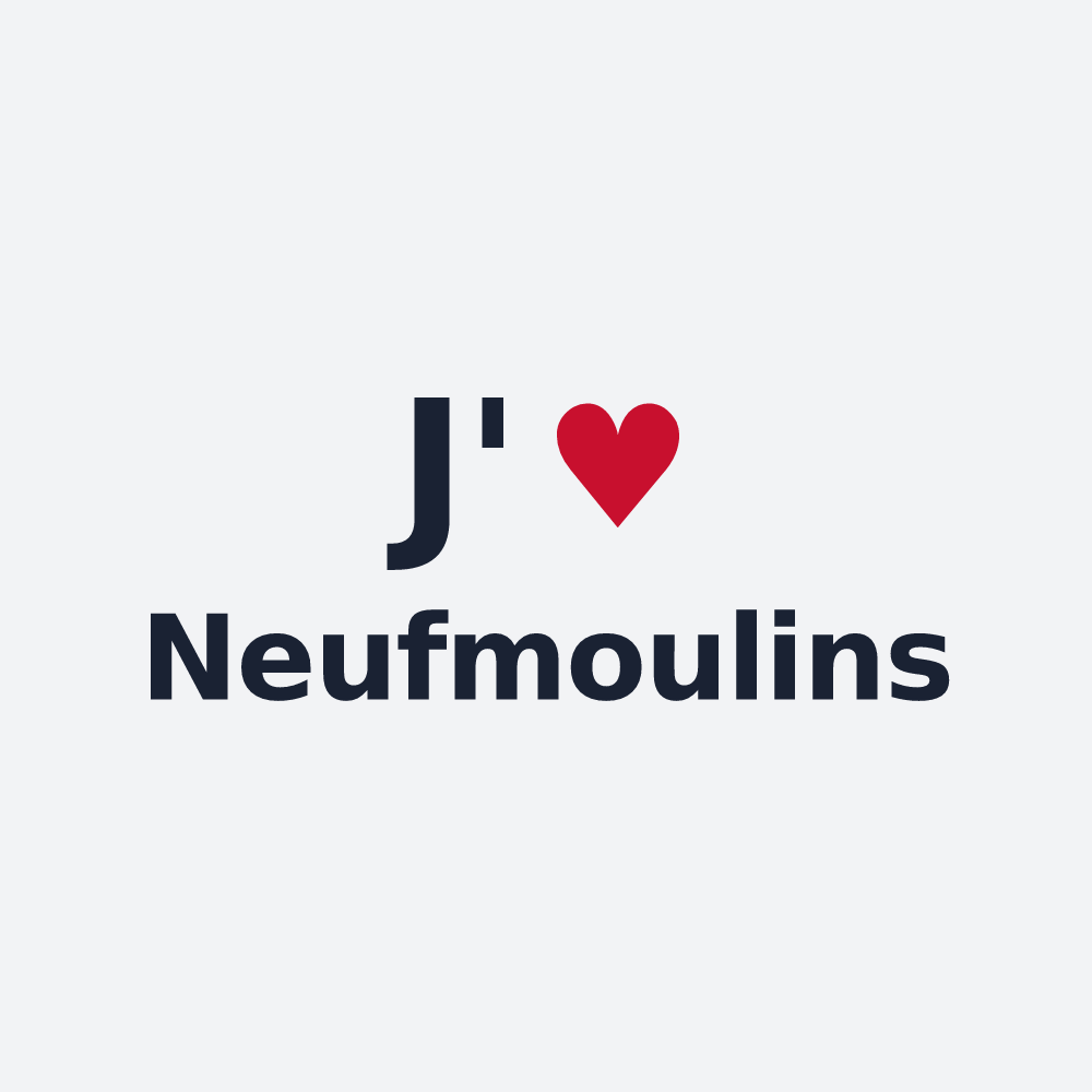 Poster personnalisé Neufmoulins — design J'aime Neufmoulins