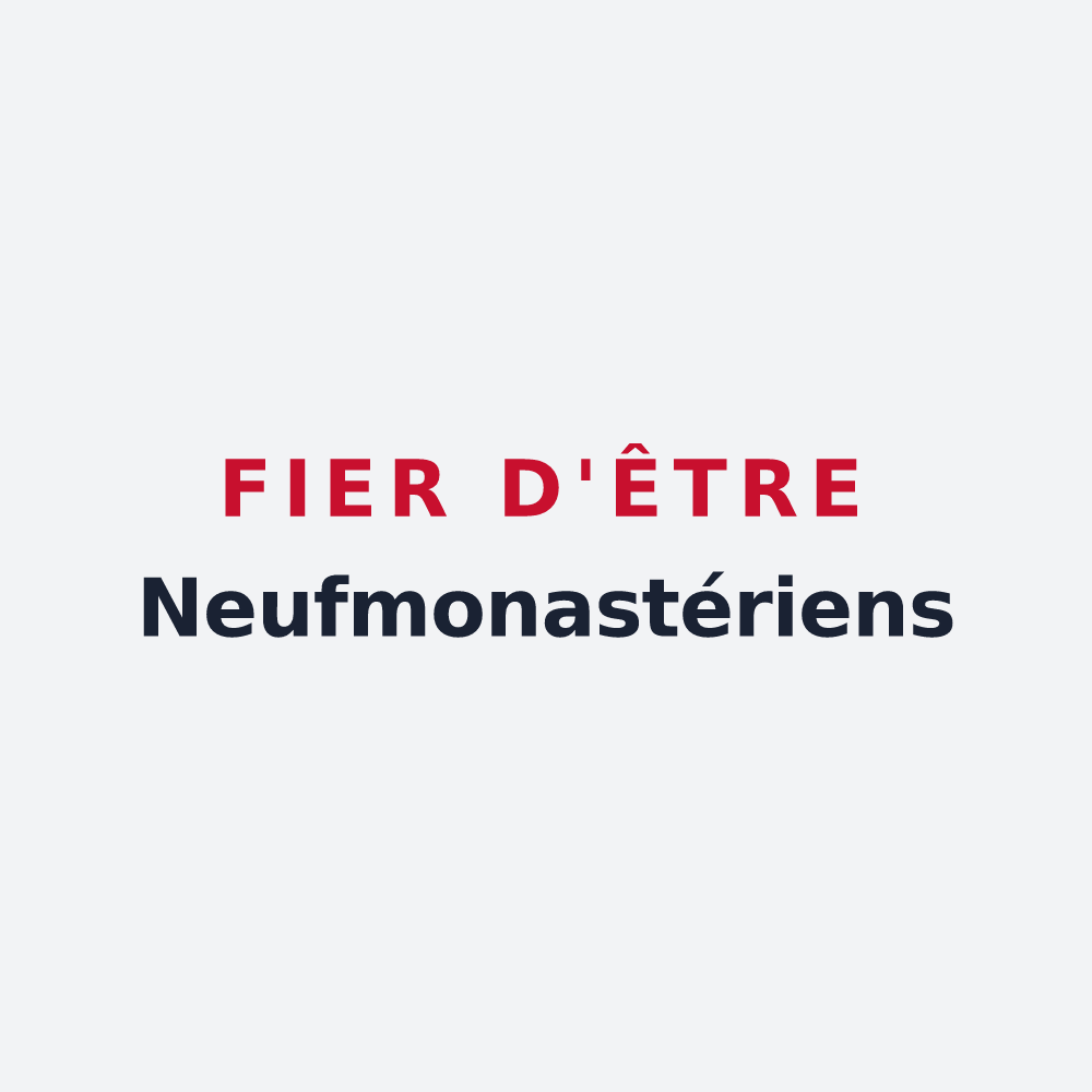 Poster « Fier d'être Neufmonastériens » — design pour Neufmoutiers-en-Brie