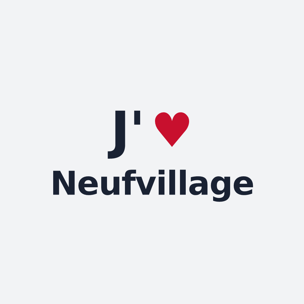 Poster personnalisé Neufvillage — design J'aime Neufvillage