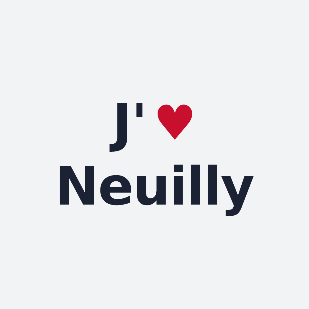 Poster personnalisé Neuilly — design J'aime Neuilly