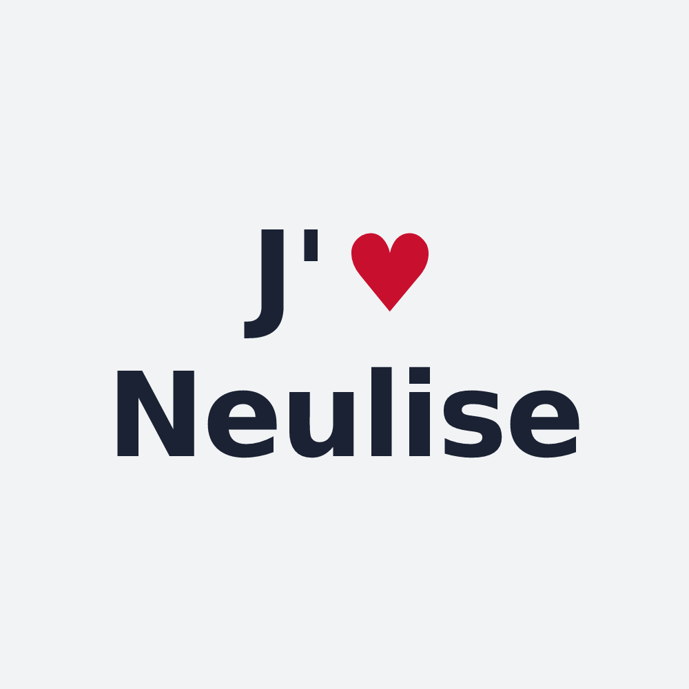 Poster personnalisé Neulise — design « J'aime Neulise » imprimé sur le poster