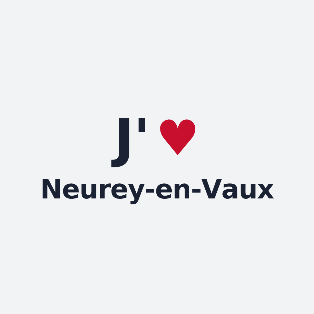 Poster personnalisé Neurey-en-Vaux — design J'aime Neurey-en-Vaux