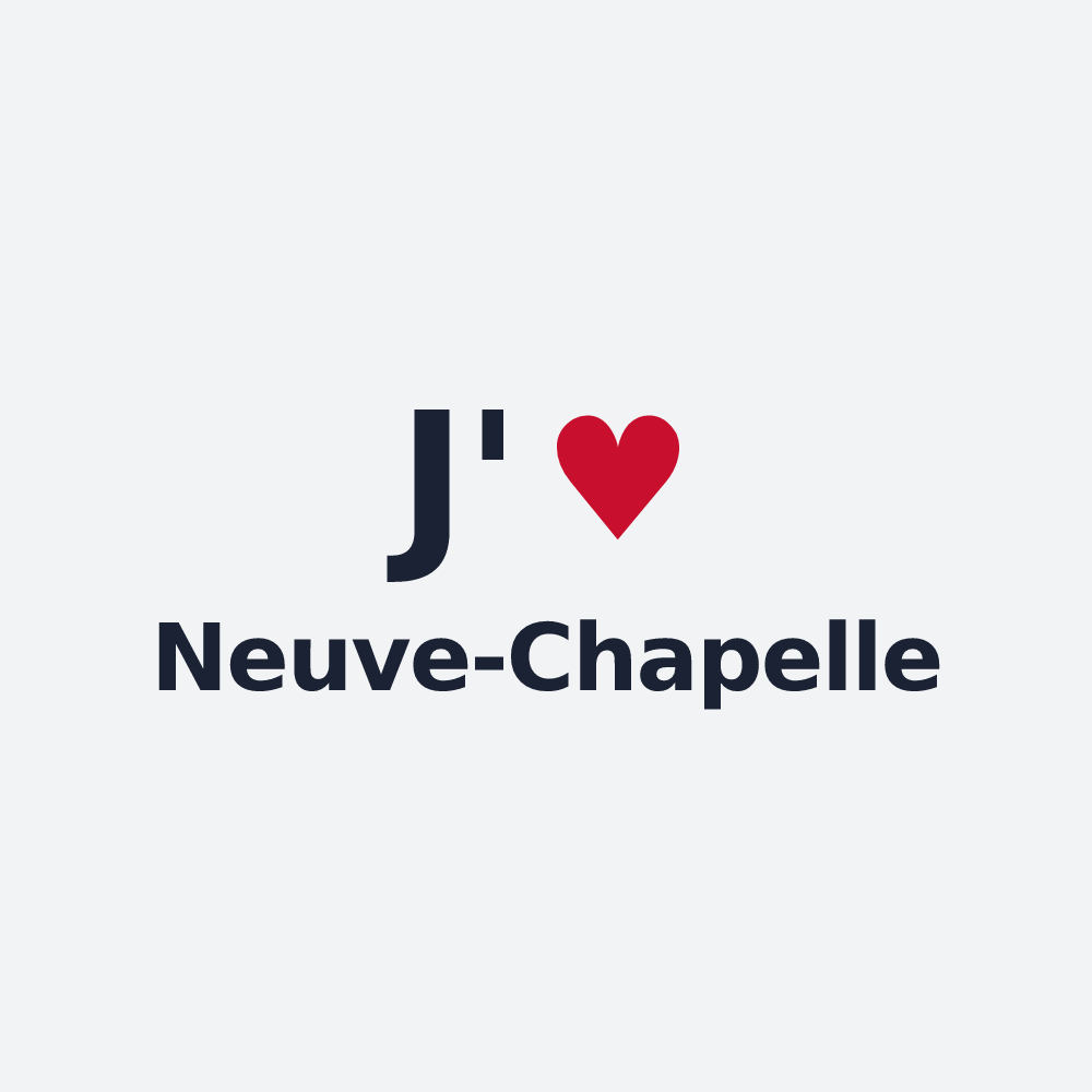 Poster personnalisé Neuve-Chapelle — design J'aime Neuve-Chapelle