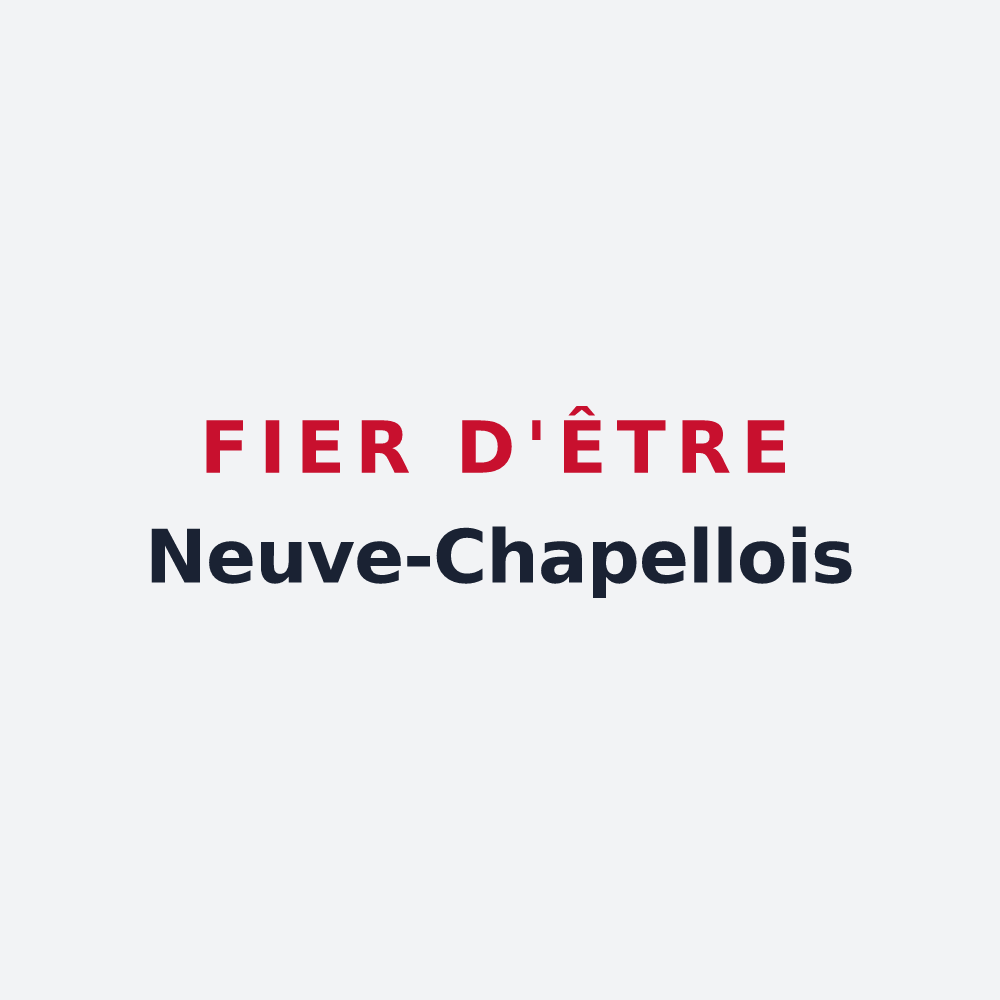 Poster « Fier d'être Neuve-Chapellois » — design pour Neuve-Chapelle