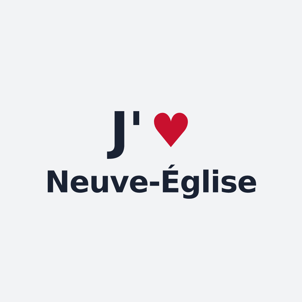 Poster personnalisé Neuve-Église — design J'aime Neuve-Église