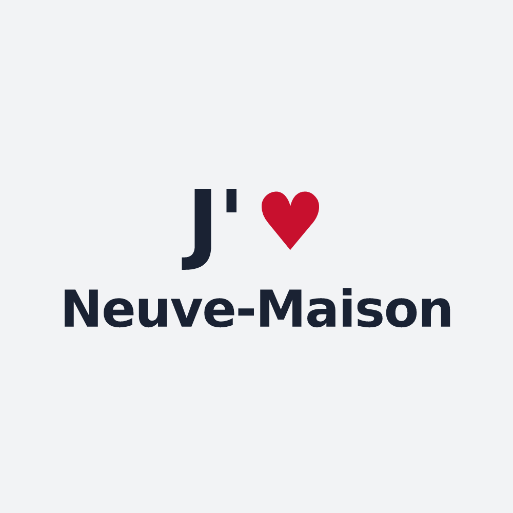 Poster personnalisé Neuve-Maison — design J'aime Neuve-Maison