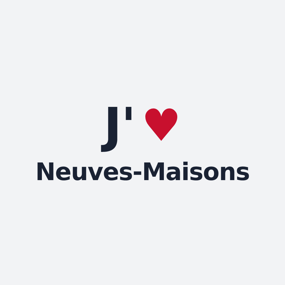 Poster personnalisé Neuves-Maisons — design J'aime Neuves-Maisons