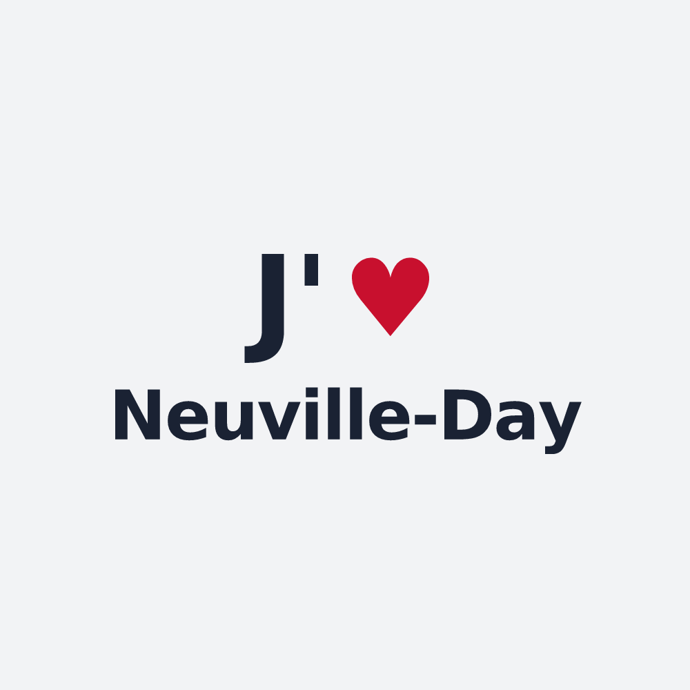 Poster personnalisé Neuville-Day — design J'aime Neuville-Day