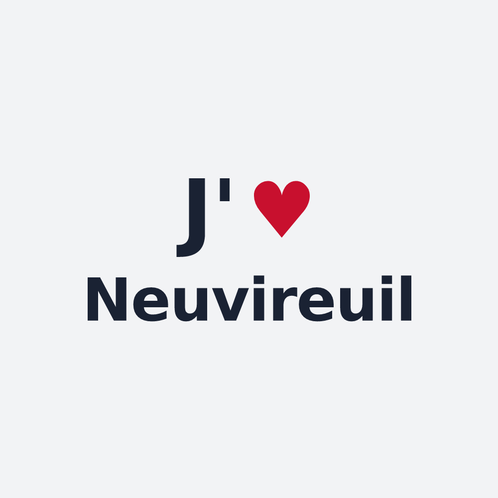 Poster personnalisé Neuvireuil — design J'aime Neuvireuil