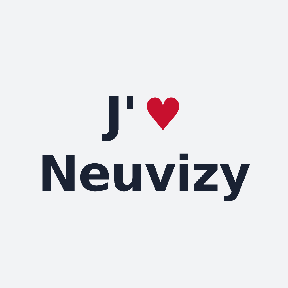 Poster personnalisé Neuvizy — design J'aime Neuvizy