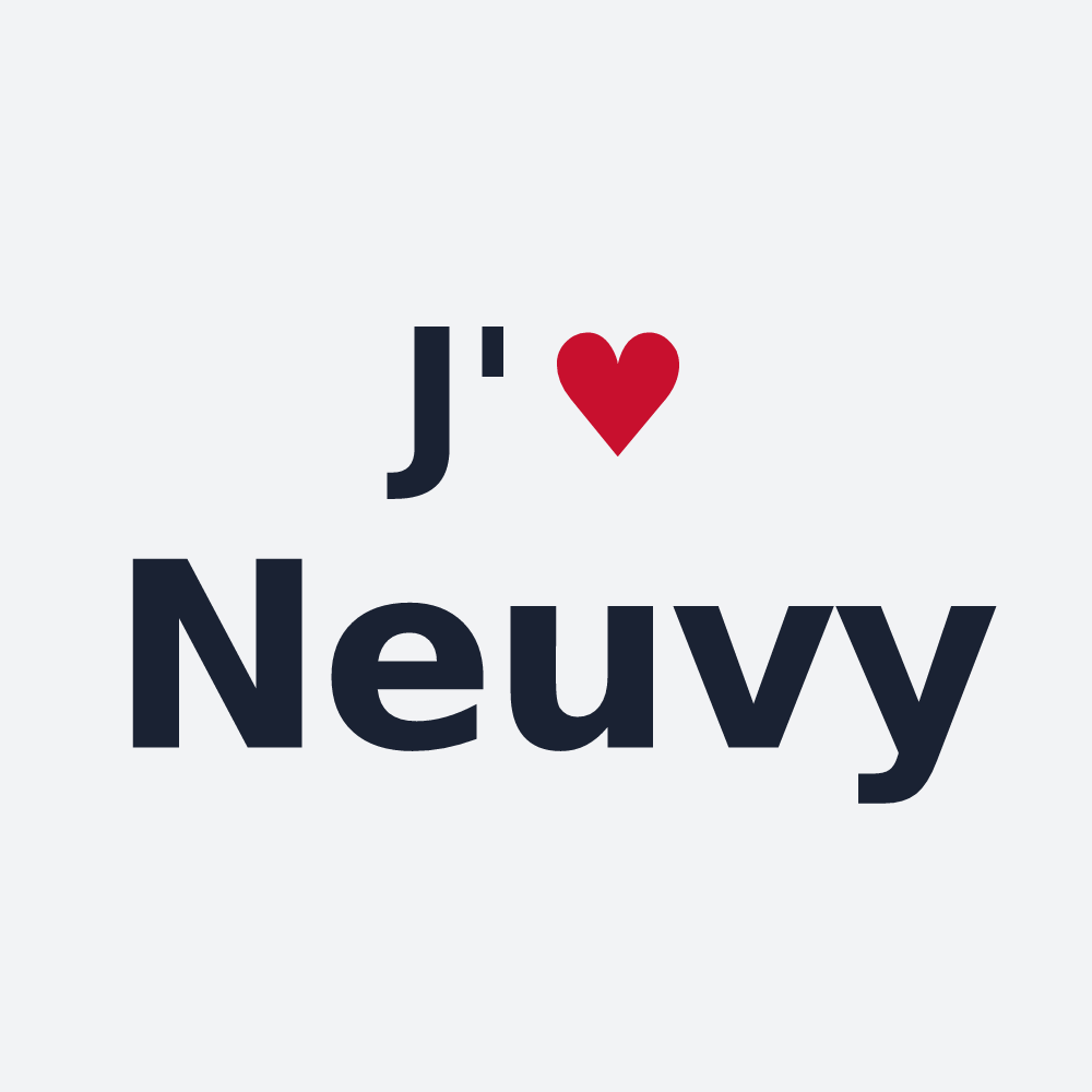 Poster personnalisé Neuvy — design J'aime Neuvy