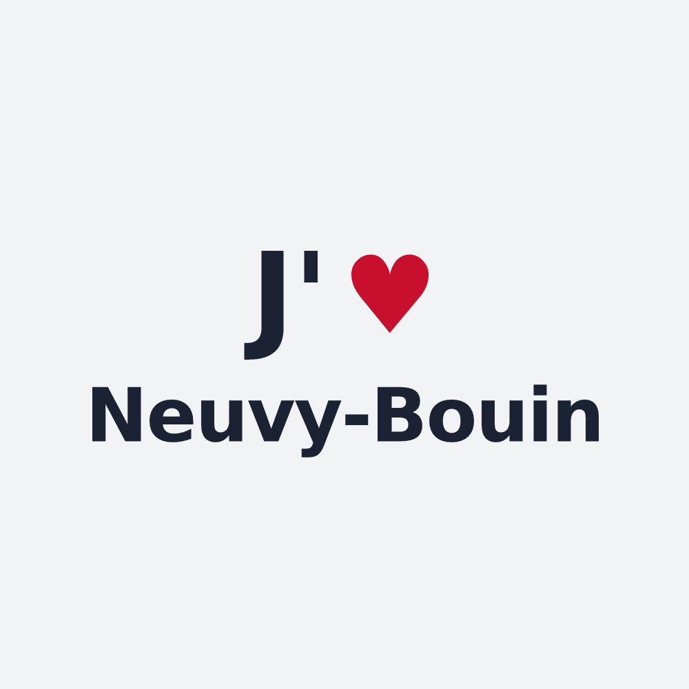 Poster personnalisé Neuvy-Bouin — design J'aime Neuvy-Bouin