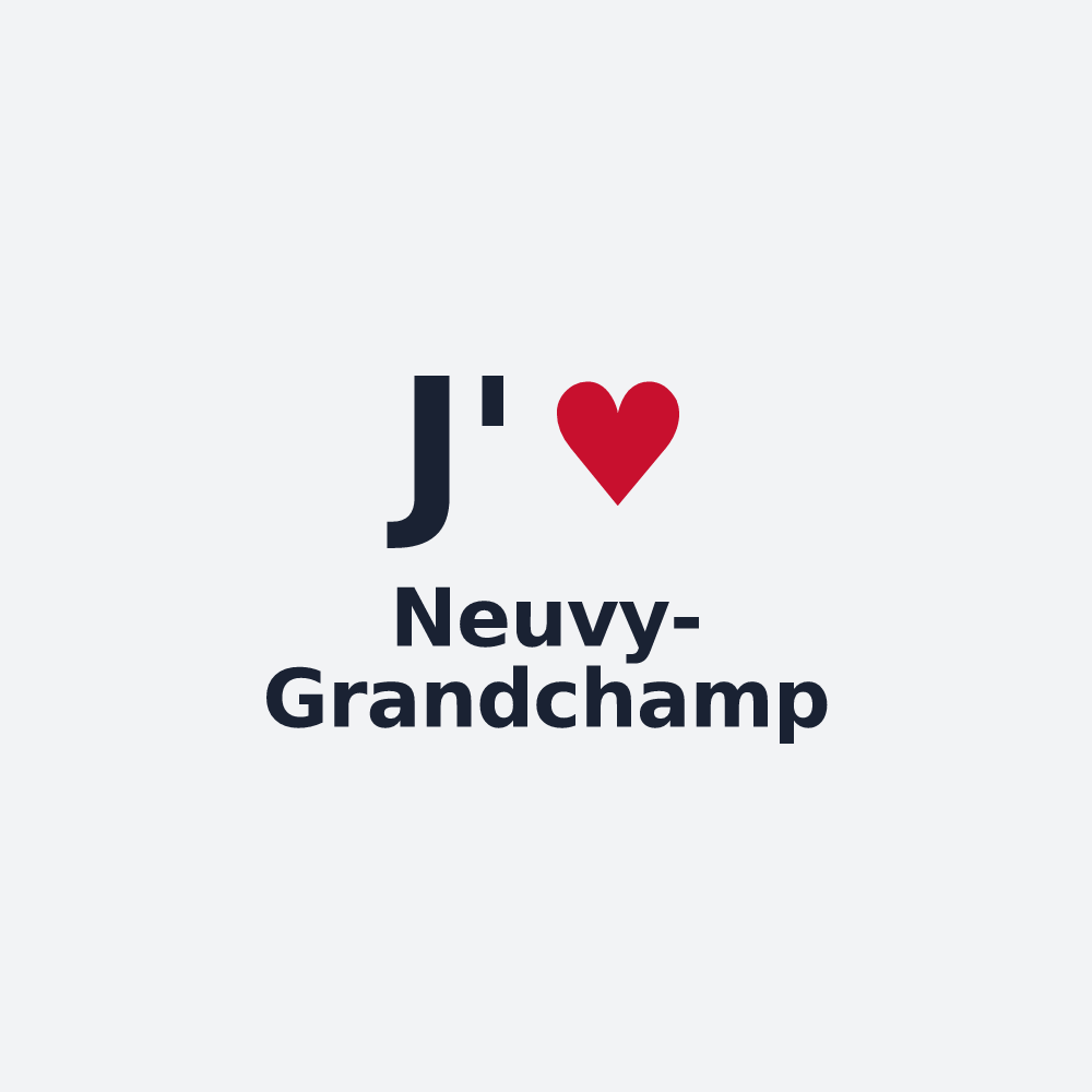 Poster personnalisé Neuvy-Grandchamp — design J'aime Neuvy-Grandchamp