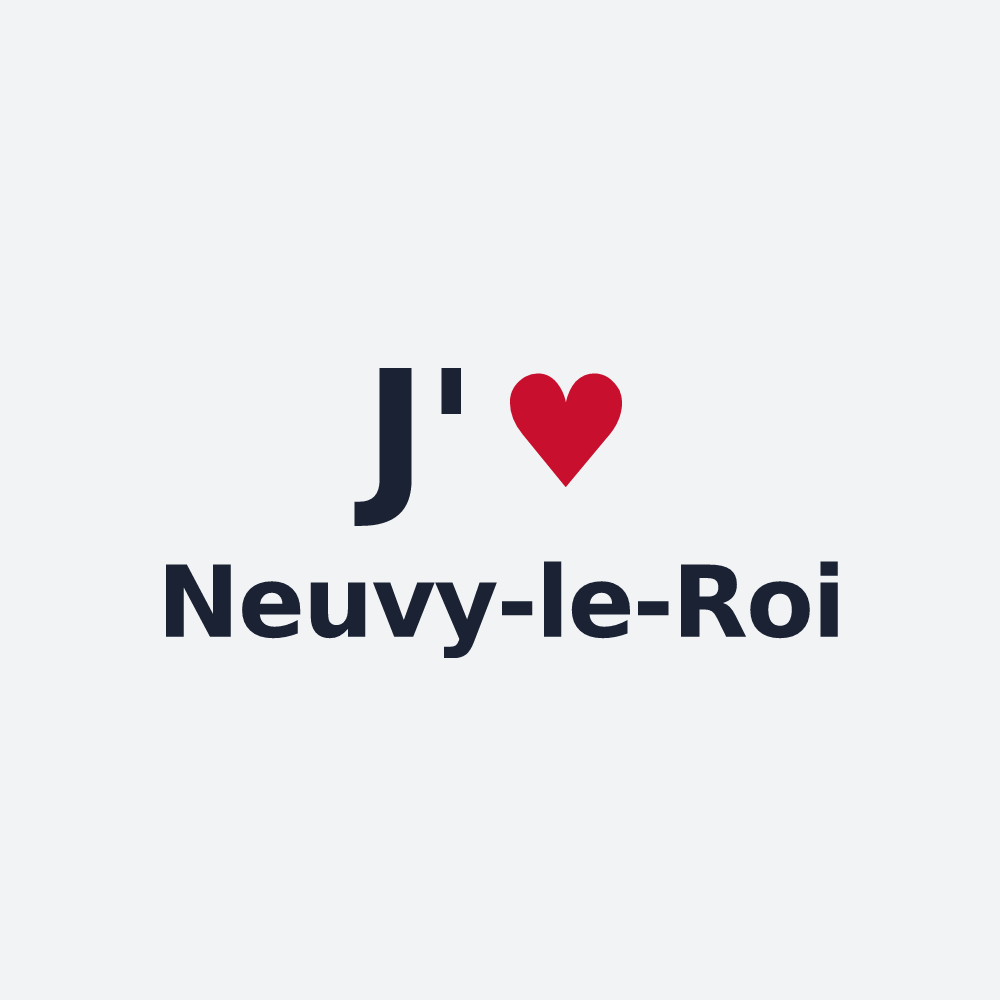Poster personnalisé Neuvy-le-Roi — design J'aime Neuvy-le-Roi