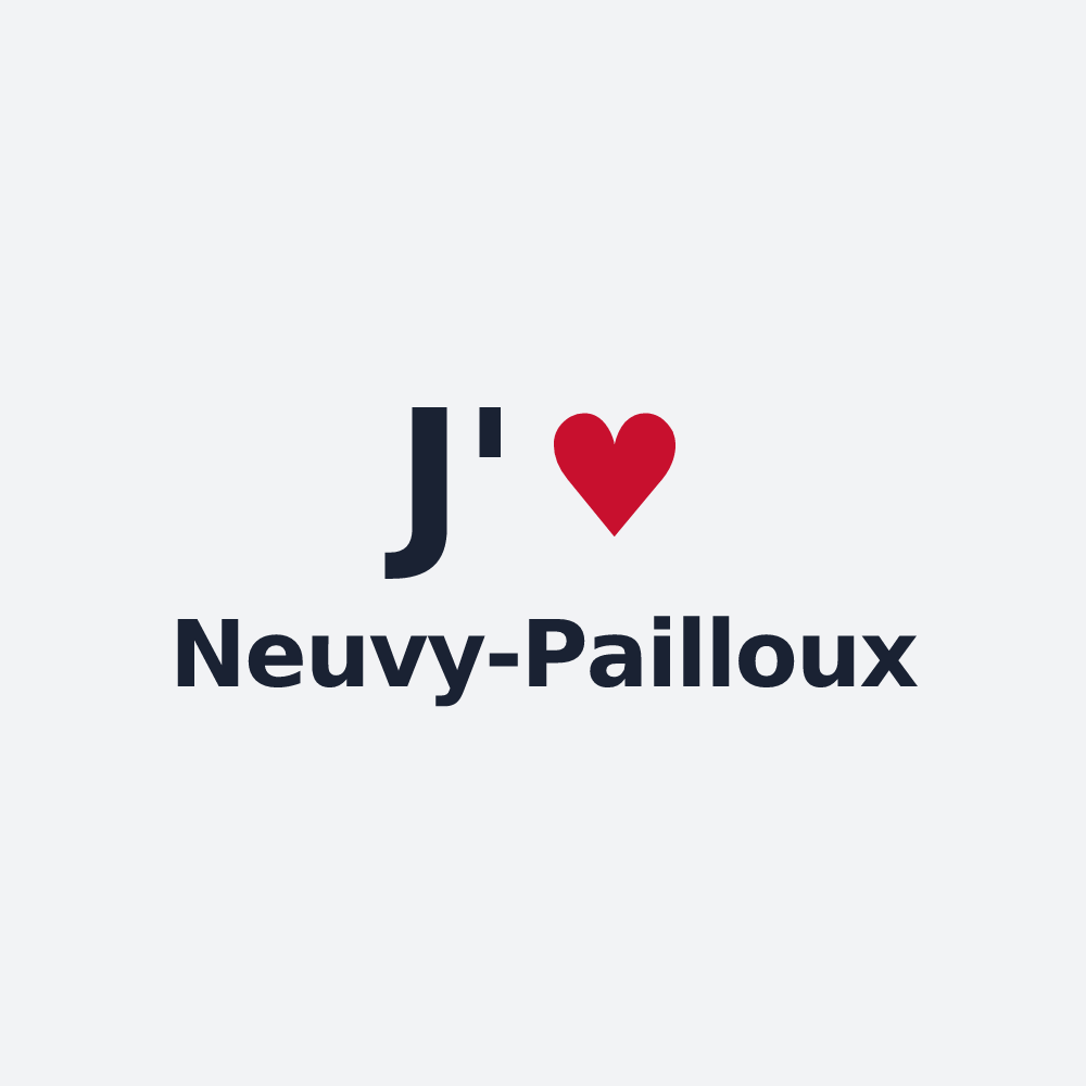 Poster personnalisé Neuvy-Pailloux — design J'aime Neuvy-Pailloux