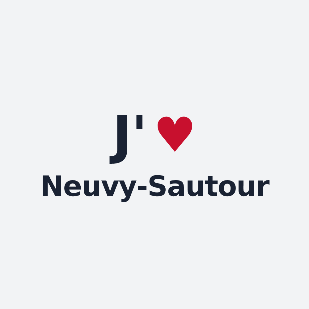 Poster personnalisé Neuvy-Sautour — design J'aime Neuvy-Sautour