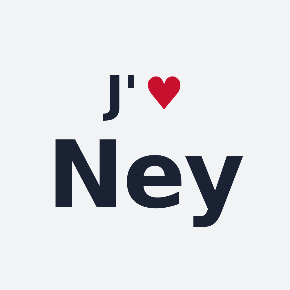 Poster personnalisé Ney — design J'aime Ney