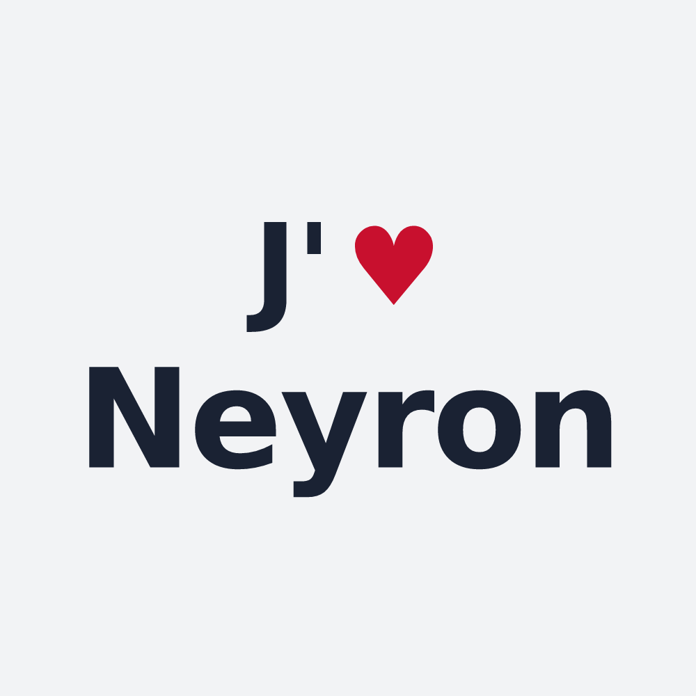 Poster personnalisé Neyron — design J'aime Neyron