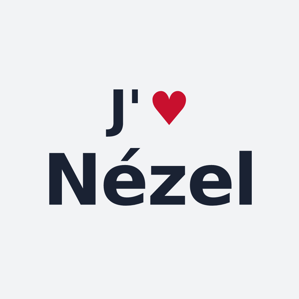 Poster personnalisé Nézel — design J'aime Nézel
