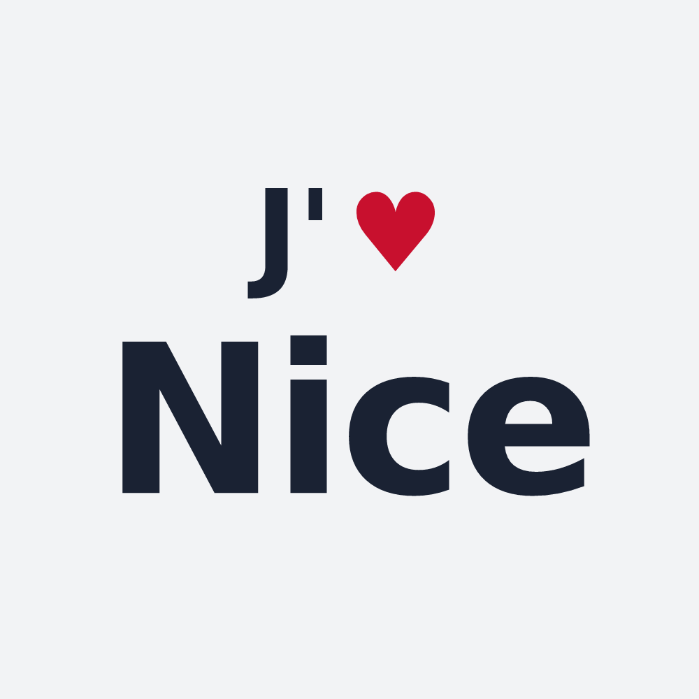 Poster personnalisé Nice — design J'aime Nice