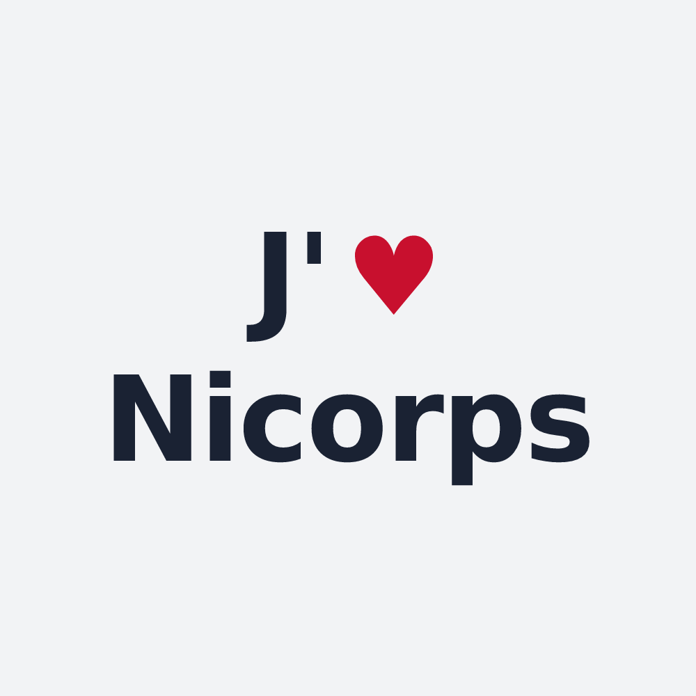 Poster personnalisé Nicorps — design J'aime Nicorps