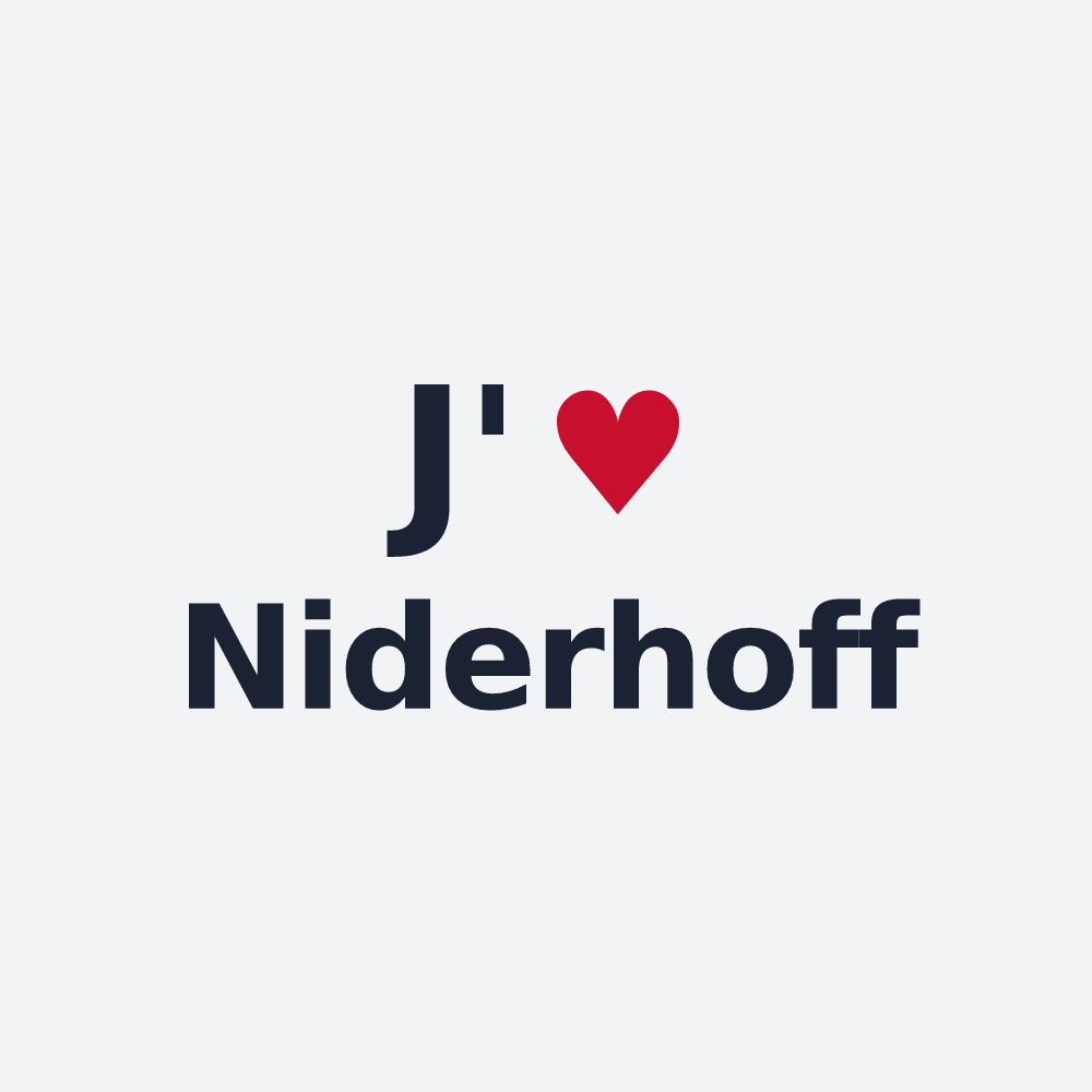 Poster personnalisé Niderhoff — design J'aime Niderhoff