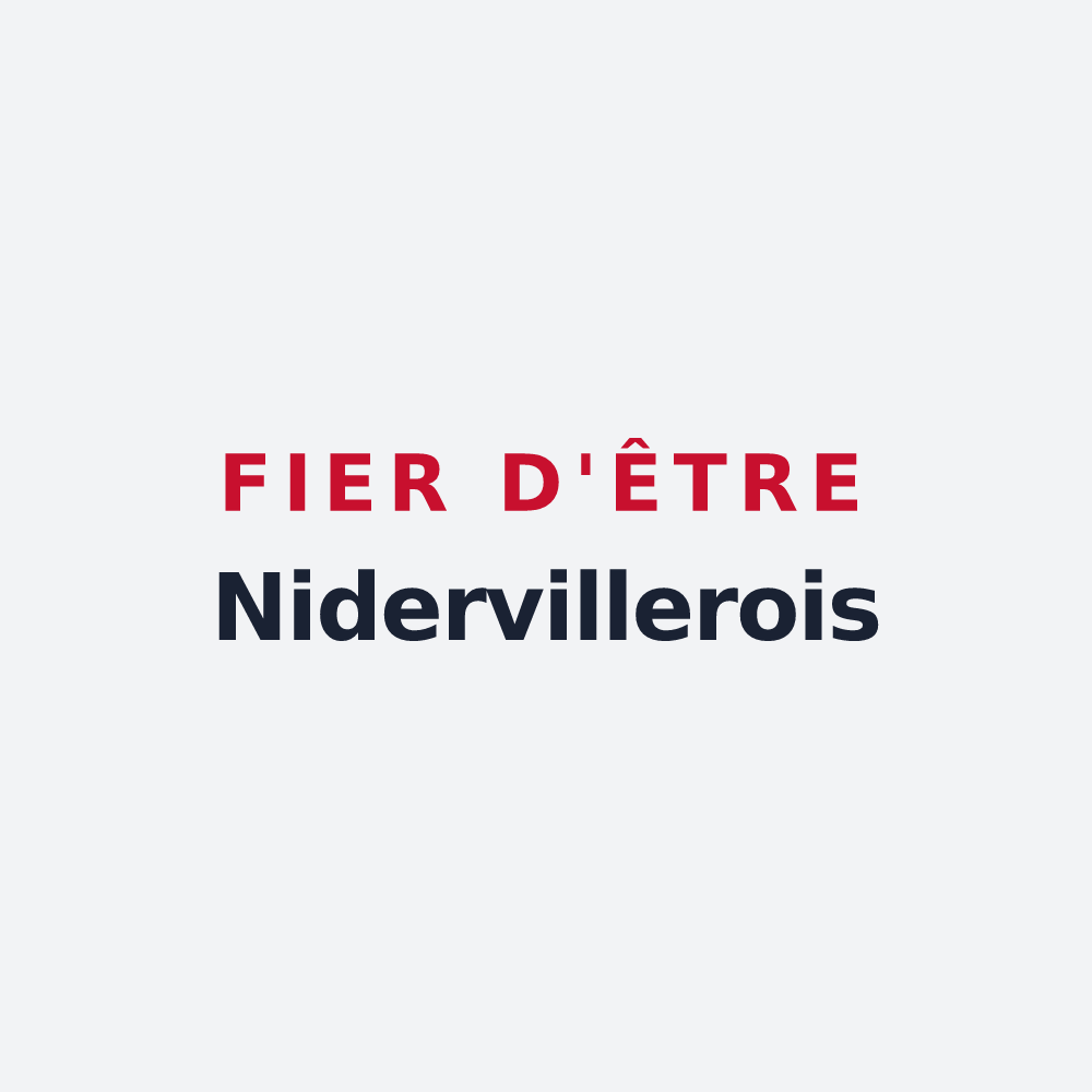 Poster « Fier d'être Nidervillerois » — design pour Niderviller