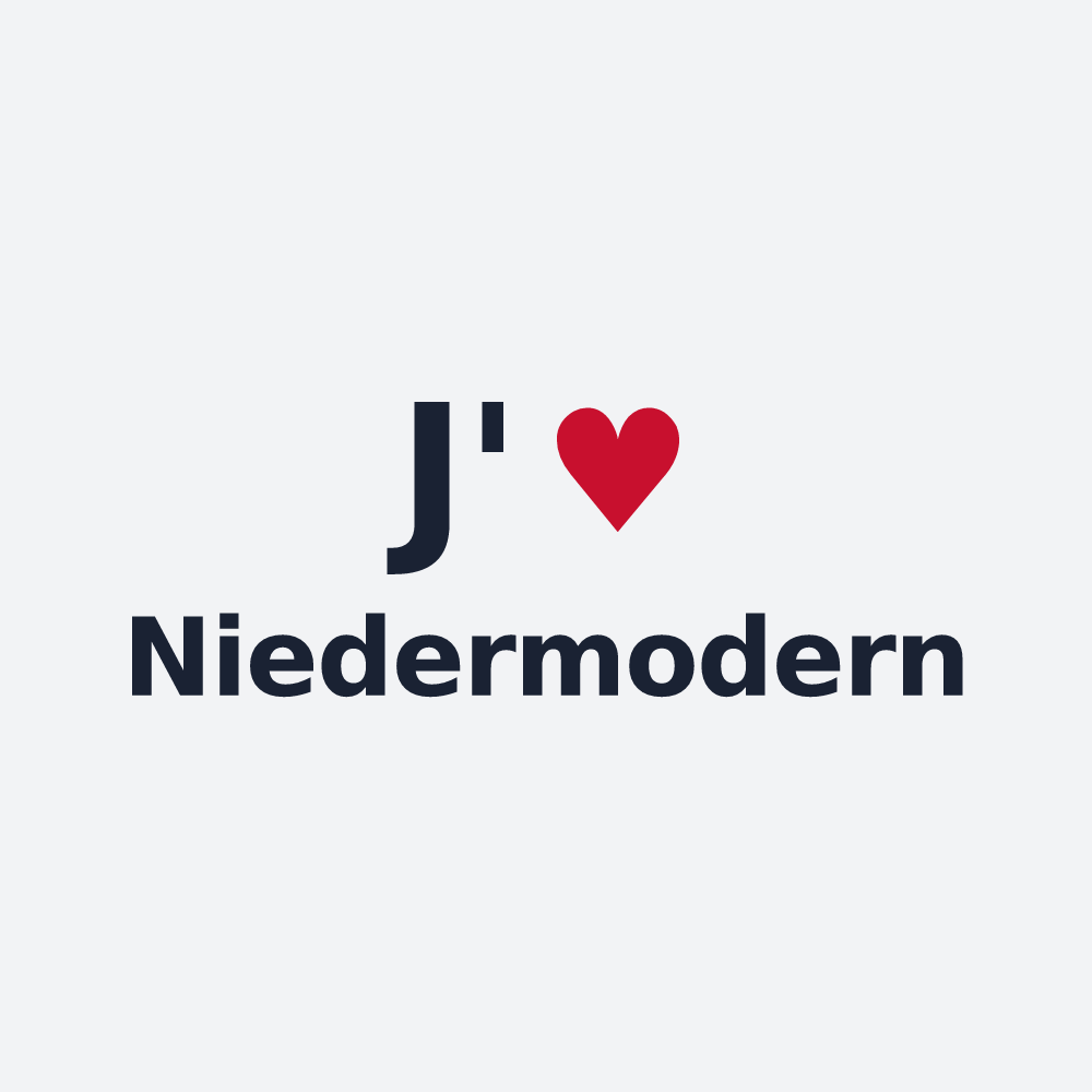 Poster personnalisé Niedermodern — design J'aime Niedermodern